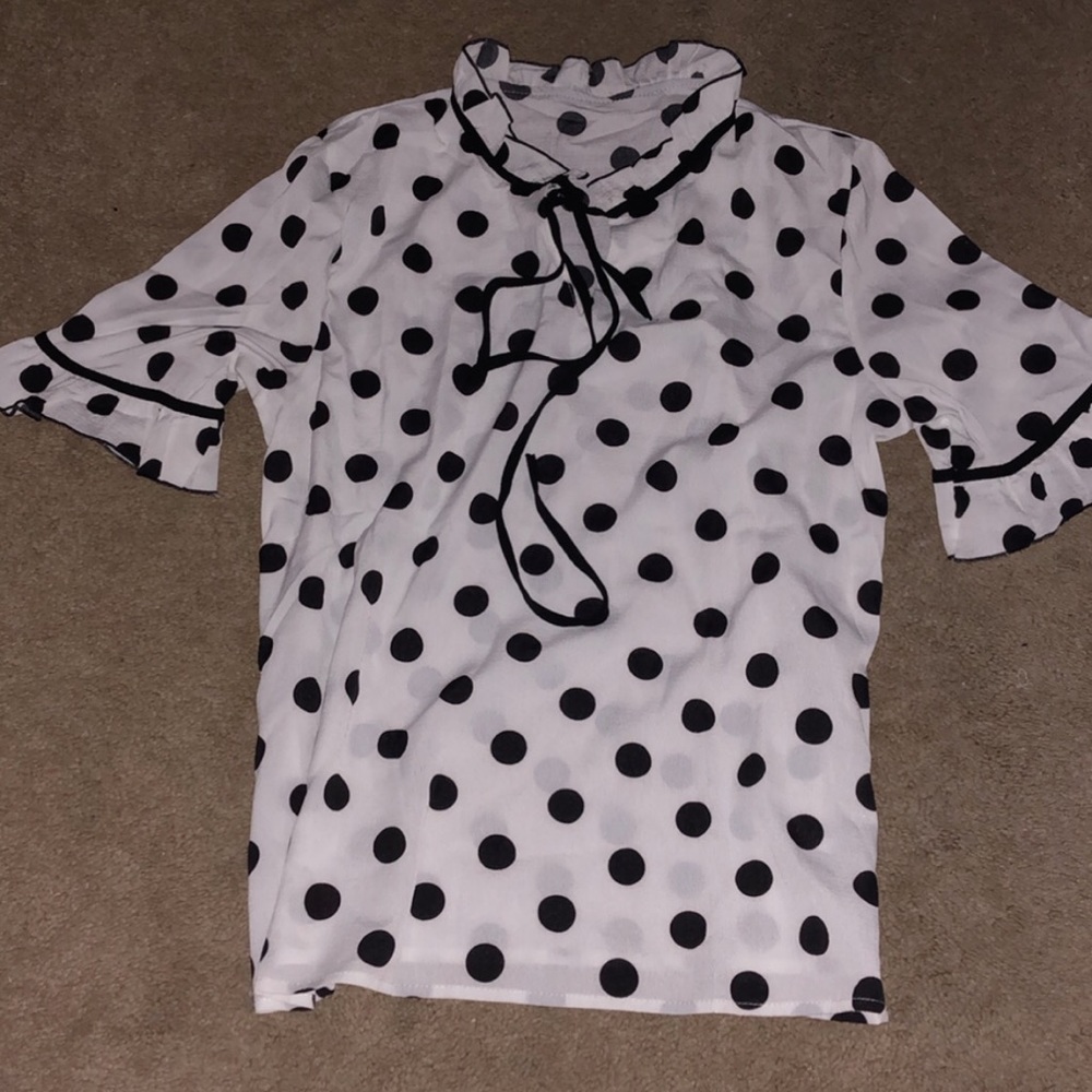 Black and white polka dot shirt